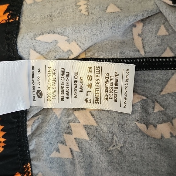 Halloween Pumpkin Print Leggings - Picture 4 of 5